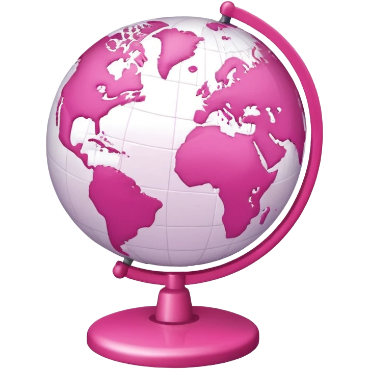 mix light pink dark pink and white girly globe with WWW in big letters under it.
It looks like an internet bar icon. emoji