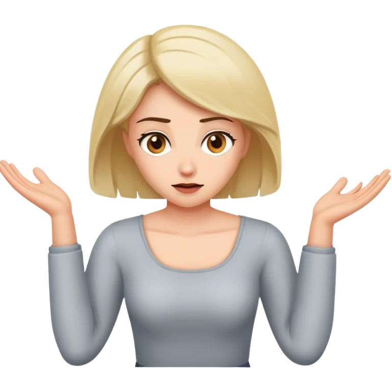 Woman shrugging her shoulders  emoji