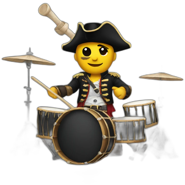pirate playing drumkit emoji
