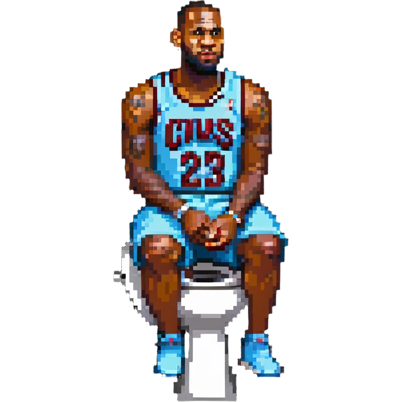 LeBron James on a toilet emoji