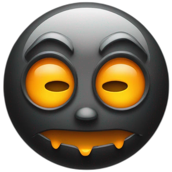 Masque de citrouille avec les yeux noir et un couteaux emoji