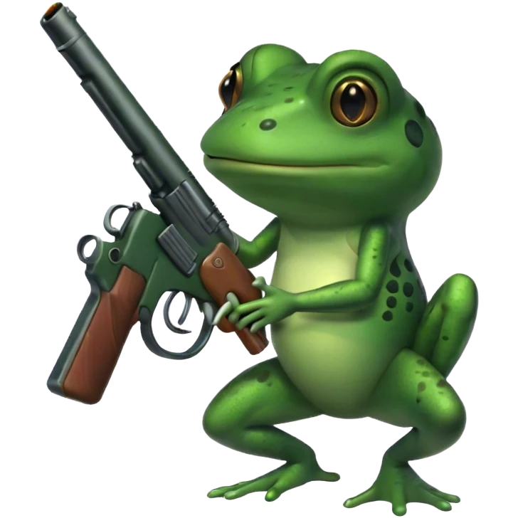 frog with gun emoji