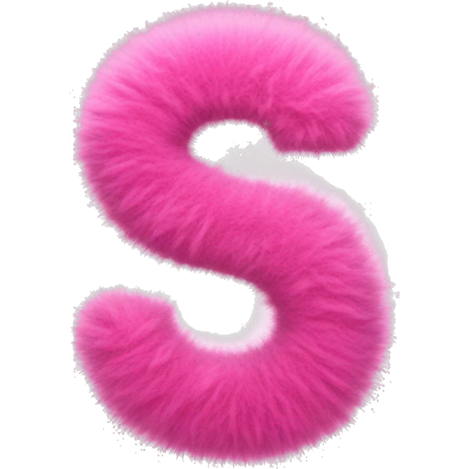 Pink fuzzy Letter S emoji
