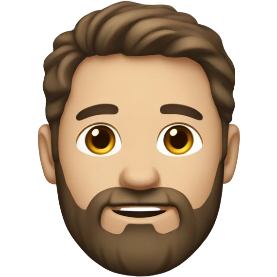 40 year old man with short brown hair and trimmed brown bear emoji