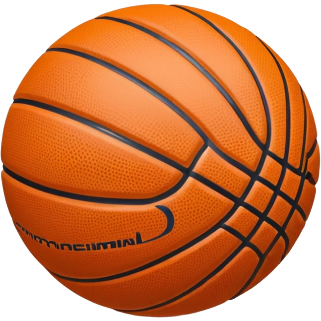 basketball ball object icon, glossy texture, clean seams, 3D cartoon, mobile game icon style, centered, soft shadow, clean background, no text, no watermark emoji