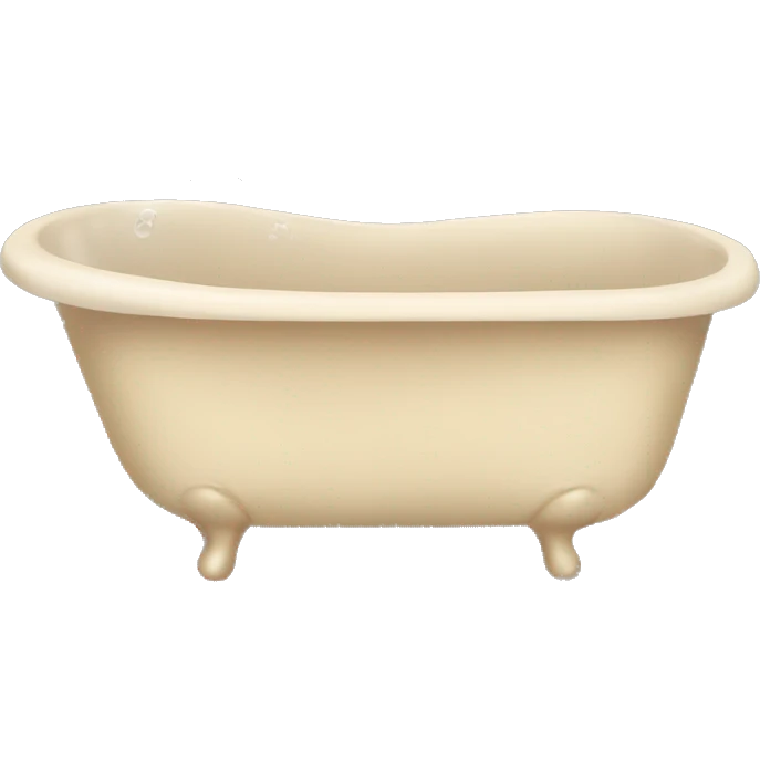 Beige astethic bathtub with bubbles emoji