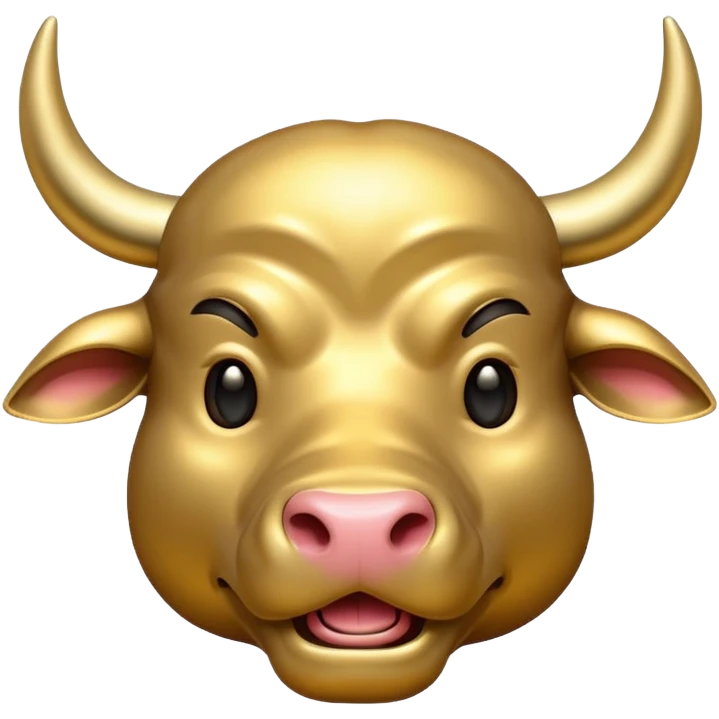 bull gold emodji vector emoji