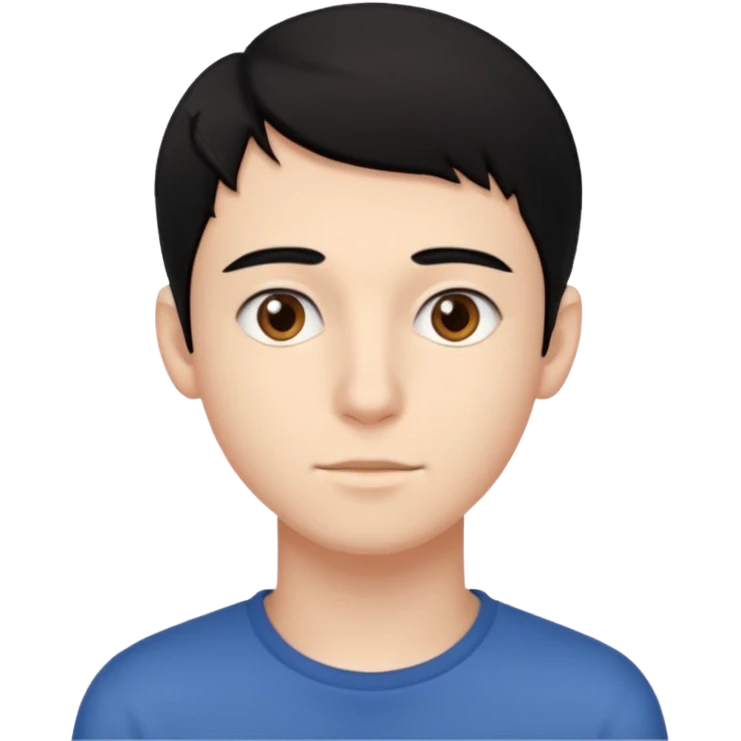 20 yaş erkek çocuk ince yüzlü siyah saçlı emoji