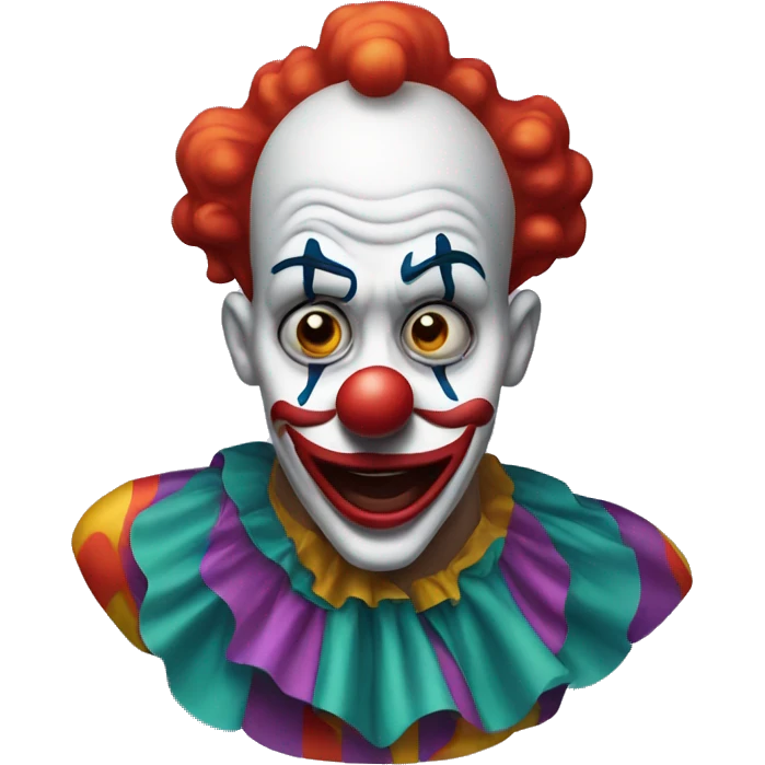 weird clown with deeply confused face emoji