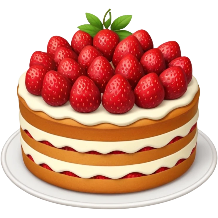 torta de morango no forno emoji