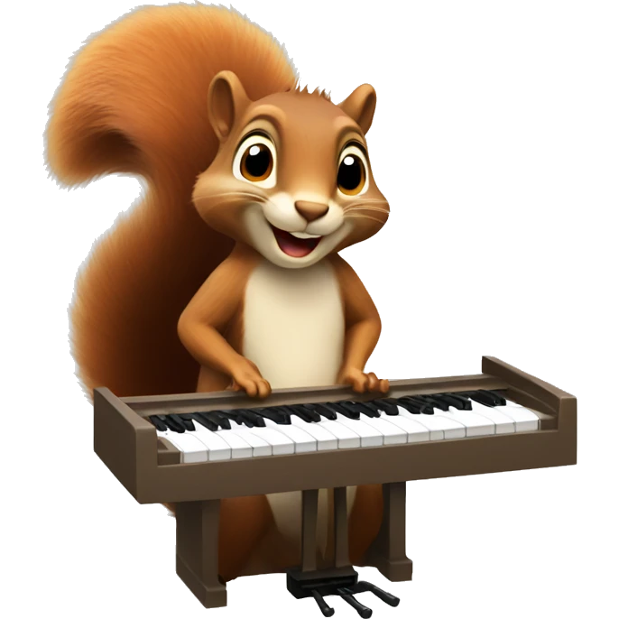 Squirrel play piano  emoji