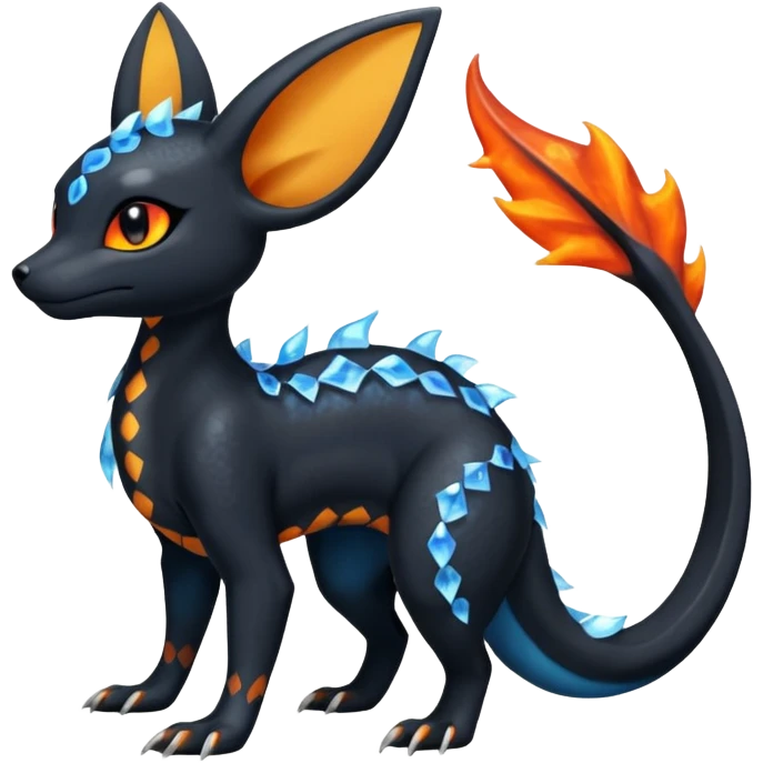 Umbreon-Amaura-Salandit-Fakémon-fusion (full body) emoji
