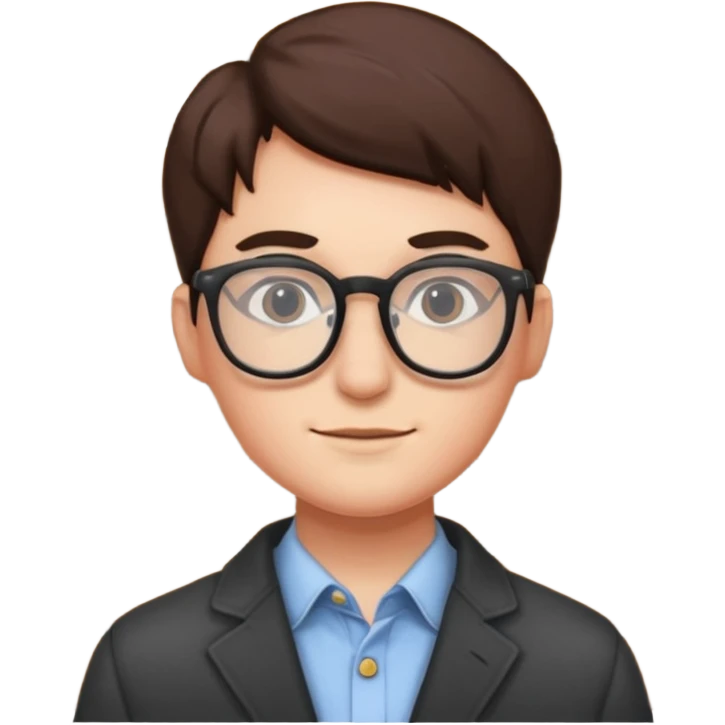 Brick wall with glasses emoji