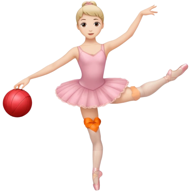 full body balet holding ball emoji