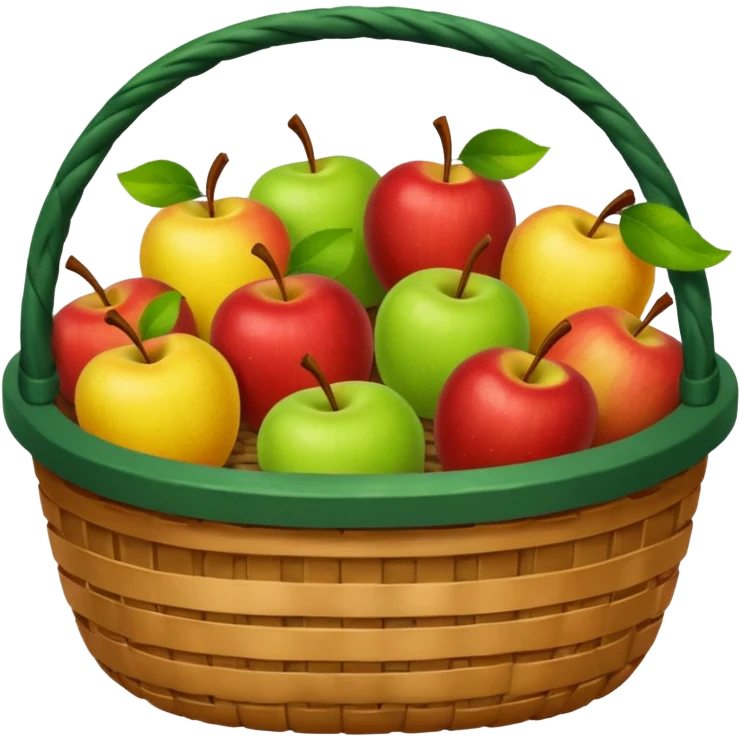 cozy basket of apples after apple picking @ghibli emoji