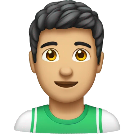 Adolescente moreno con diadema y chandal emoji