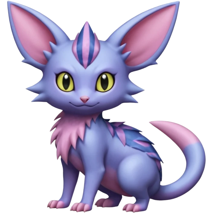 Sneasel-Nidorino-Espeon-Noibat-Purrloin-Fakémon-hybrid-creature (full body)  emoji