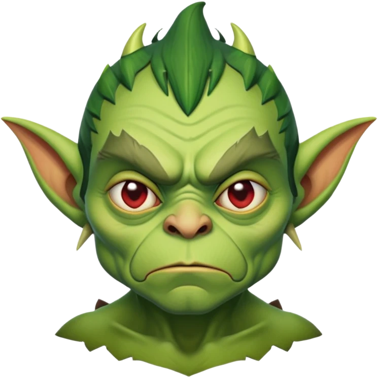 goblin with exaggerated resemblance to Steven Miller emoji