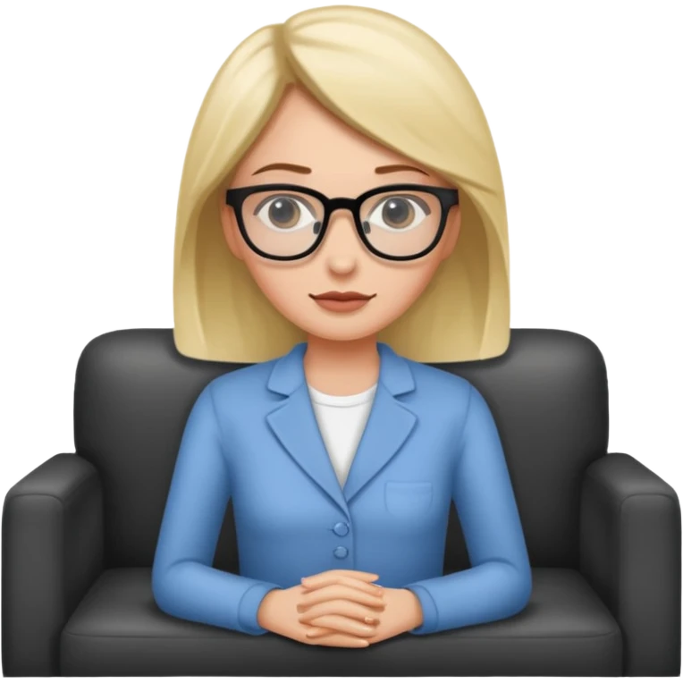 Femme qui attend dans son canapé un homme noir à lunette emoji