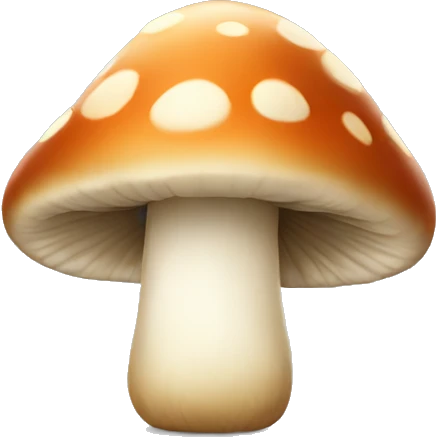 A mushroom with a big smile emoji