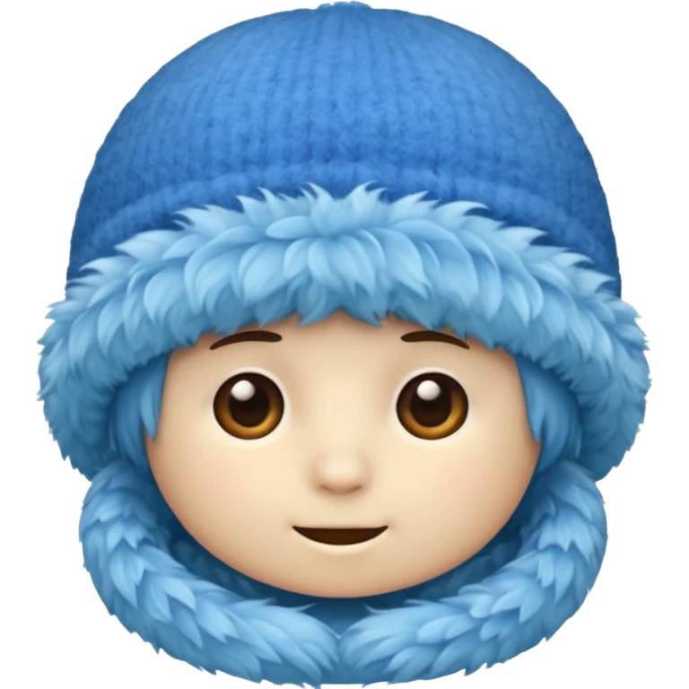 blue fluffy hat emoji