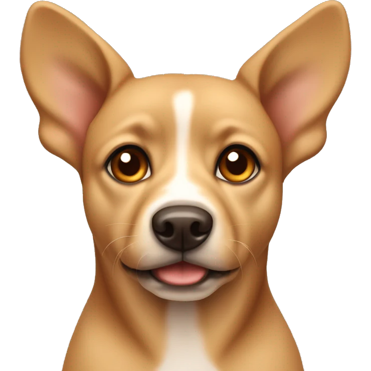 little tan dog with brown eyes and floppy ears emoji