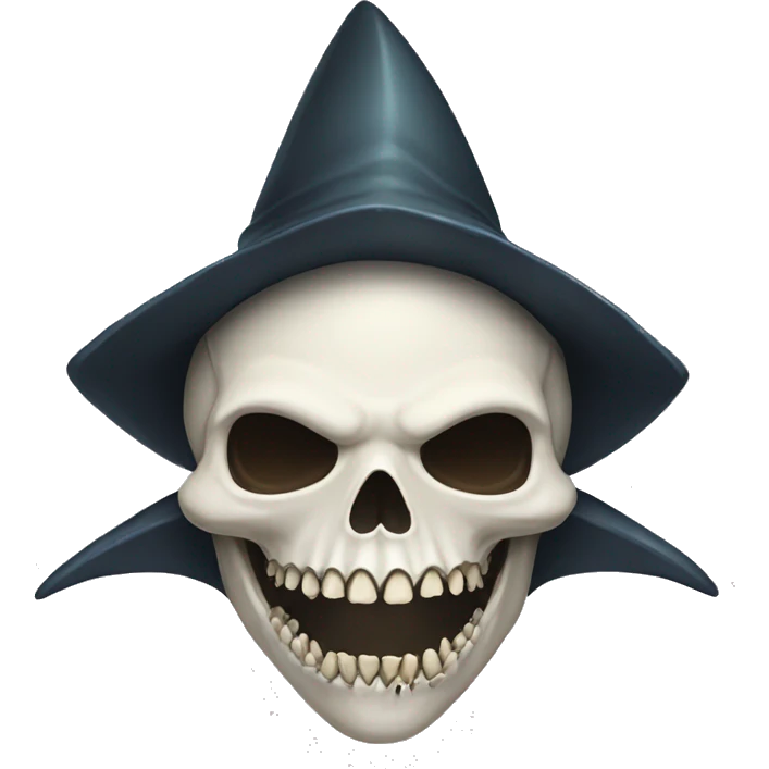 Shark witch skull emoji