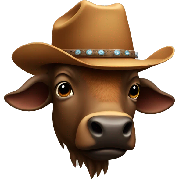 buffalo wearing cowboy hat emoji