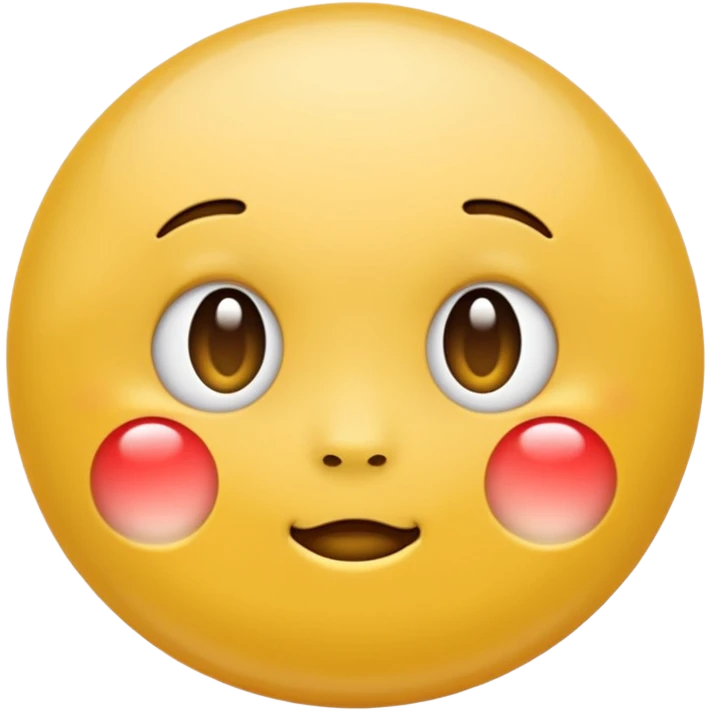 bubble cheek emoji (apple emoji style) emoji
