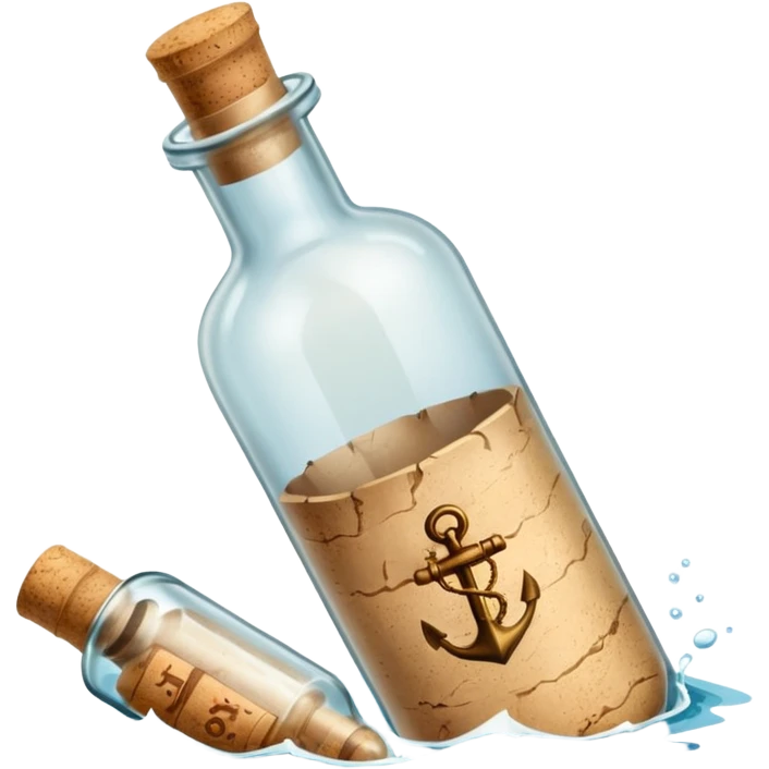Message letter in Bottle emoji