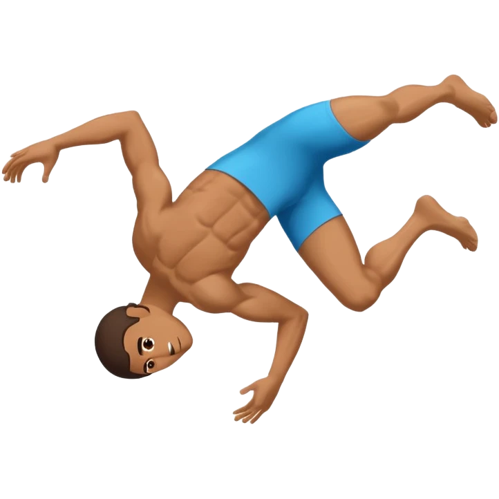 Guy doing a backflip emoji