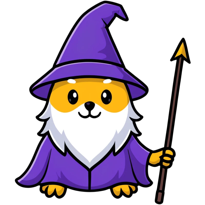 Harry Potter wizard hat and wand emoji