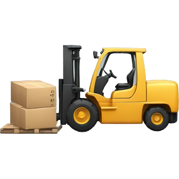 Speeding forklift emoji