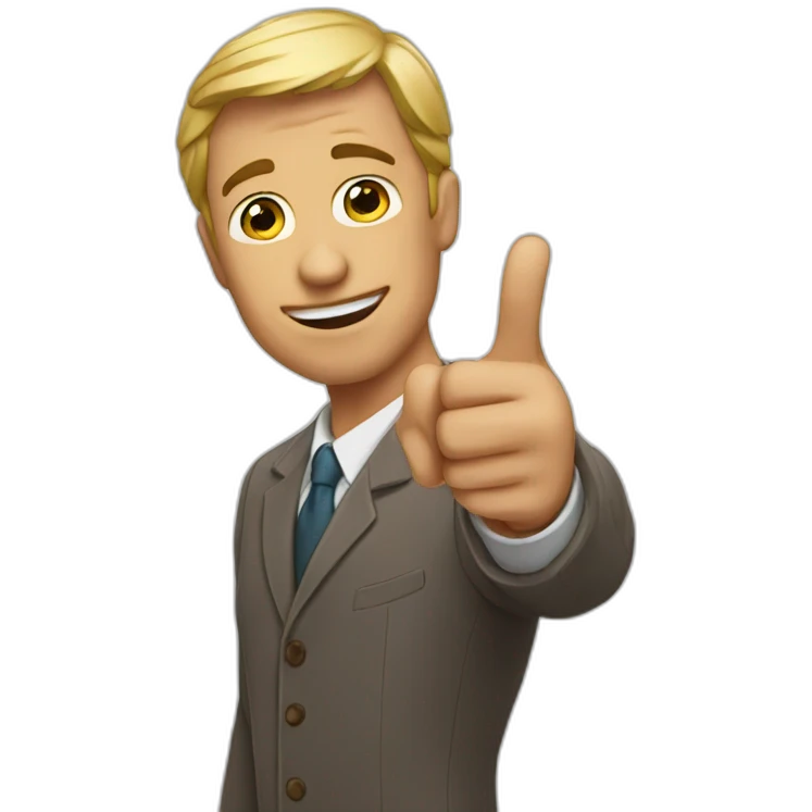 Man pointing finger emoji