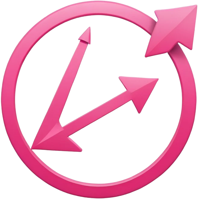 circle with pink arrow emoji