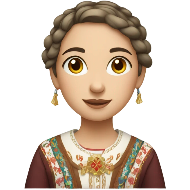 a girl who loves both Caucasian and Russian culture emoji