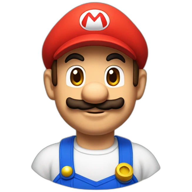 SUPER MARIO CON LA CAMISA Y LA GORRA DE YOUTUBE emoji