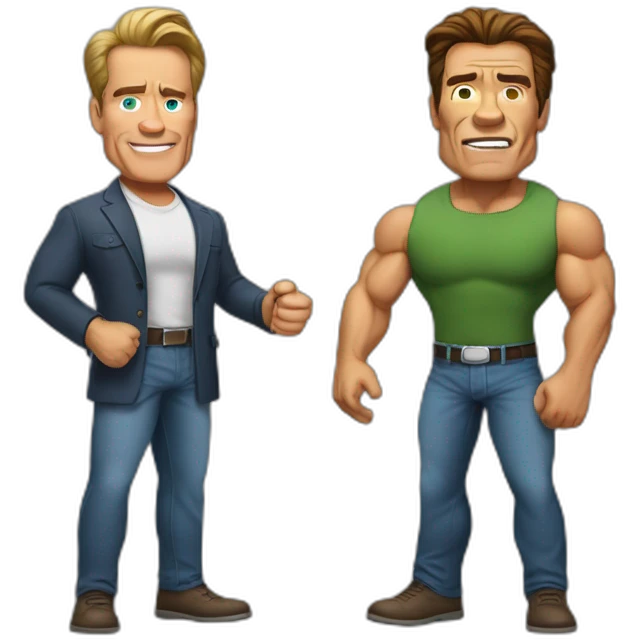 Hadi Choopan And Arnold Schwarzenegger emoji