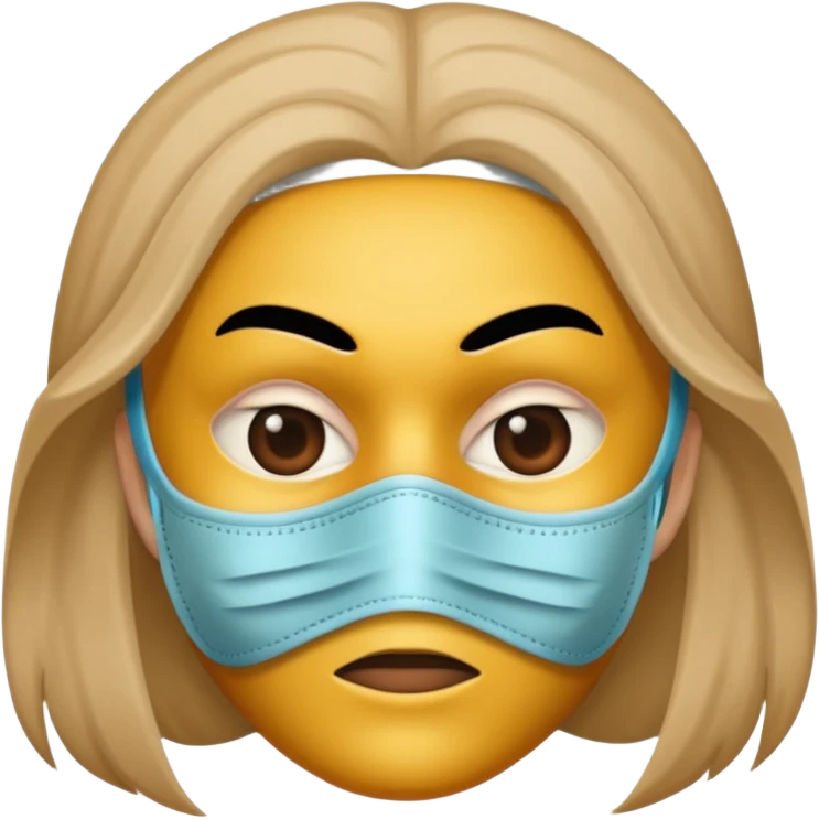 Mask on face emoji