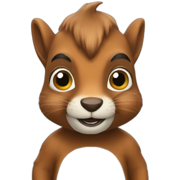 A frank squirrel emoji