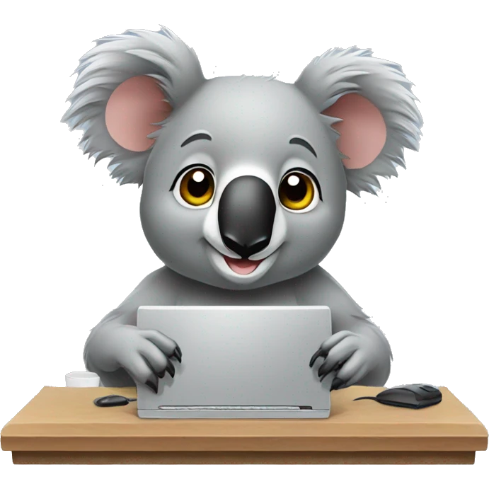 koala at the computer emoji