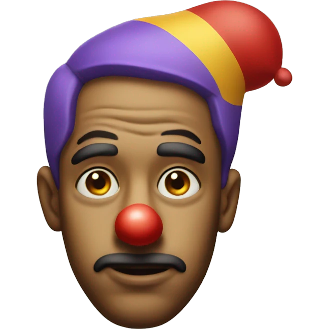 side eye clown emoji