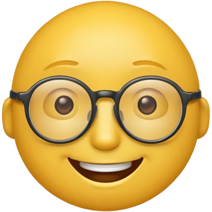 yellow emoji in glasses emoji