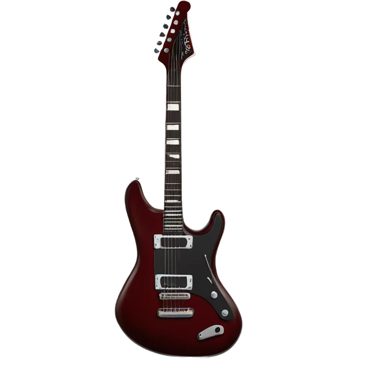 Dark red guitar emoji