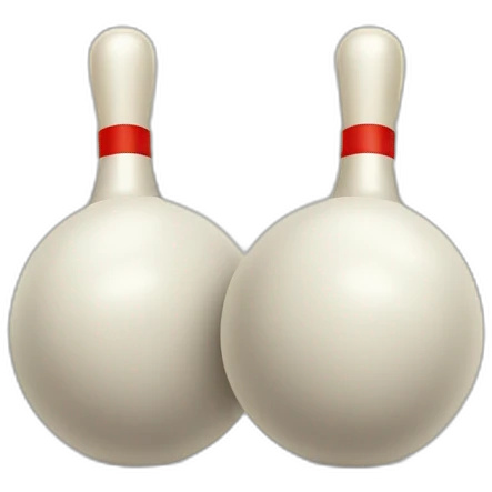 bowling ball hitting two pins emoji