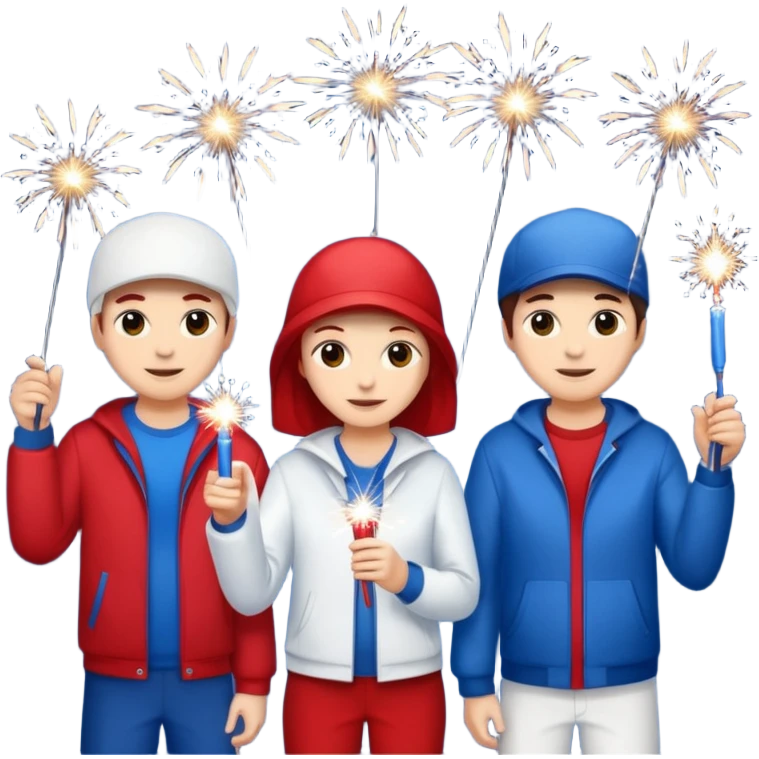 Red white and blue 4th of July  emoji