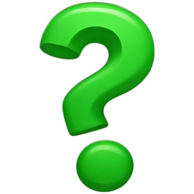 green question mark emoji