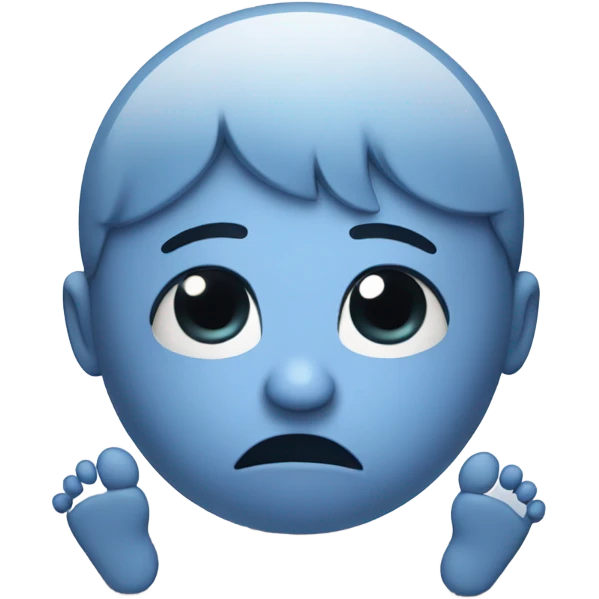 sad face with feet emoji