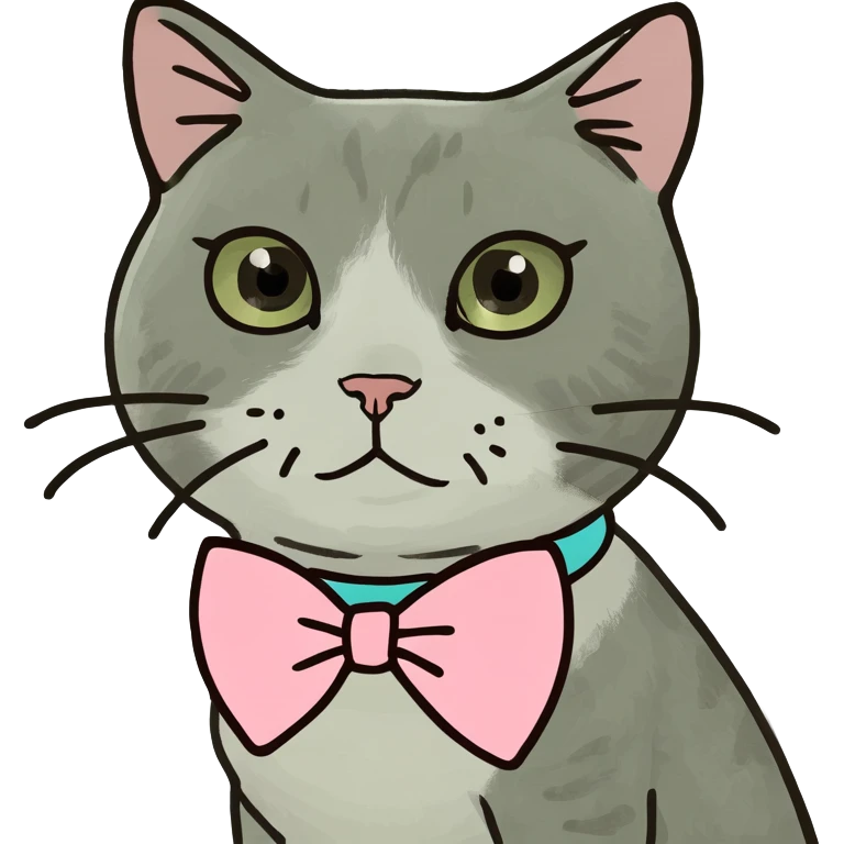 cat with bow emoji