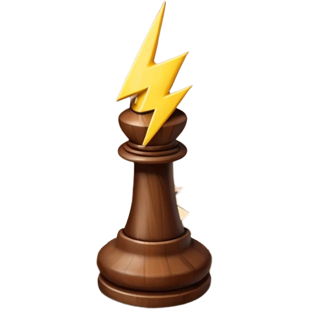 a lightning bolt on a chess board emoji